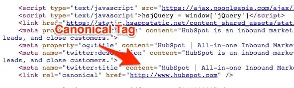 duplicate content, canonical tag